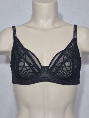 30D Freya 5011 AA5011BK Tailored Underwire‎ High Apex Plunge Bra Black